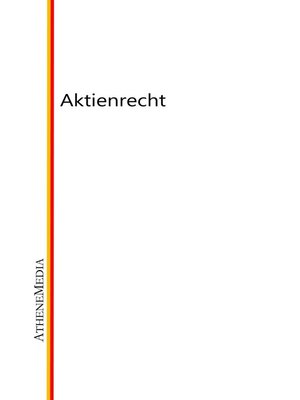 cover image of Aktienrecht